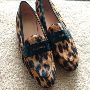 J Crew Leopard Loafers| Women's| #1 Trendy Chic| Size 6 1/2